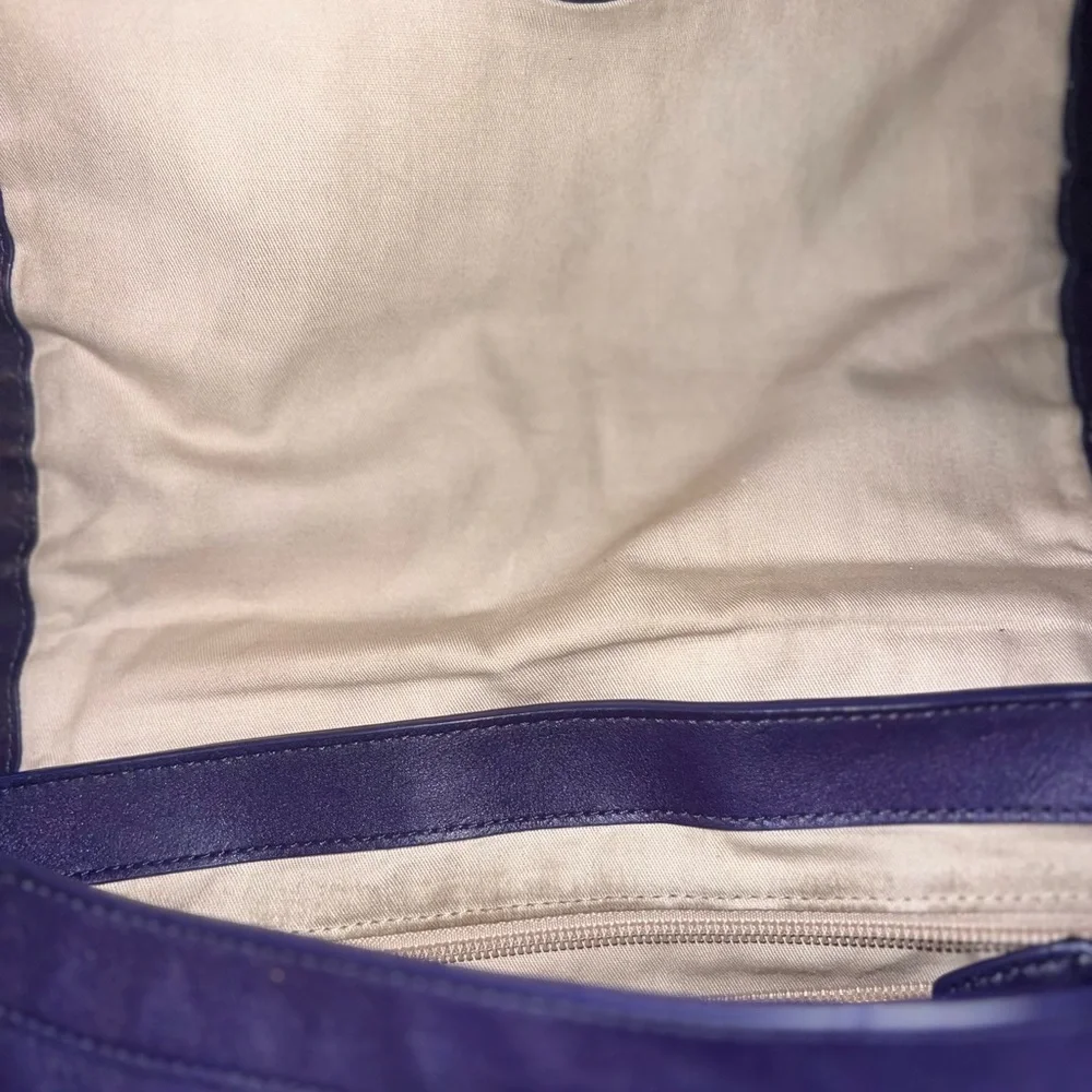 Coach Cream and Blue Shoulder Bag - Picture 12 of 13